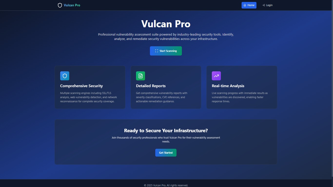 Homepage Preview of Vulcan Pro